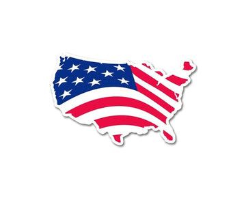 USA Map Patriot America US Flag Banner American Star Stripes Banner bumper vinyl sticker decal
