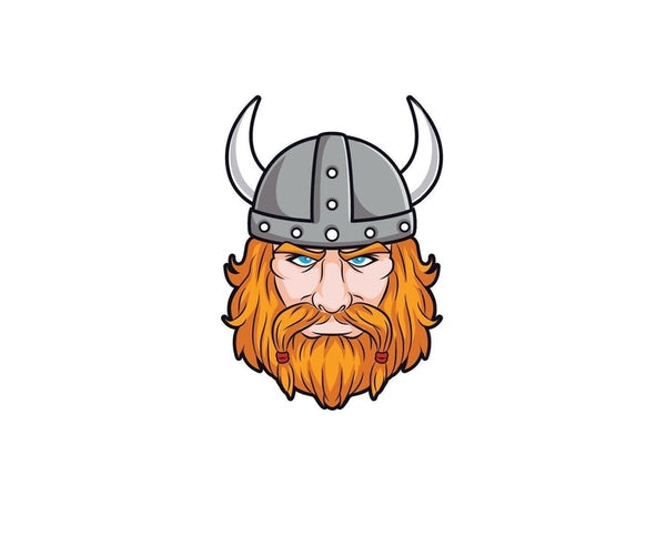 Viking Pirate Sailor Warrior Beard Helmet bumper sticker decal