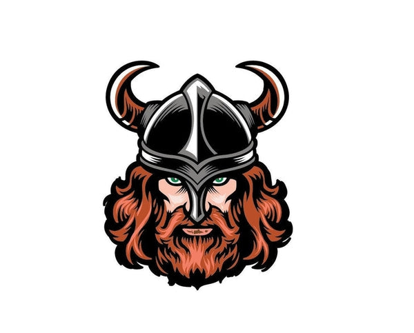 Viking Redhead Ginger Beard Helmet Warrior sign bumper sticker decal