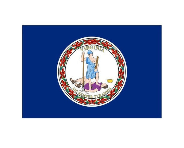 Virginia Flag State American banner high grade vinyl bumper sticker decal