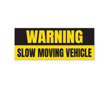 Warning Slow Moving Vehicle Danger bumper sticker decal