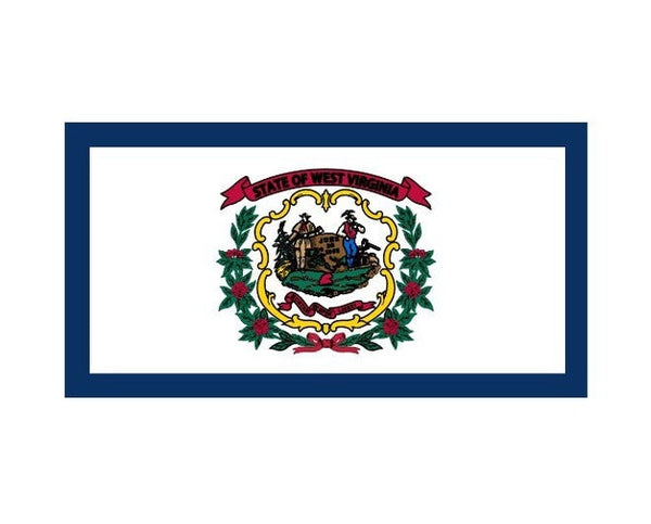 West Virginia Flag State American banner high grade vinyl bumper sticker decal