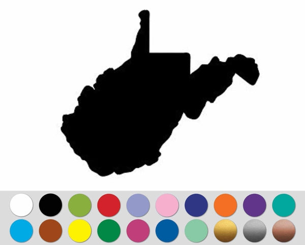 West Virginia State American Map shape sticker decal
