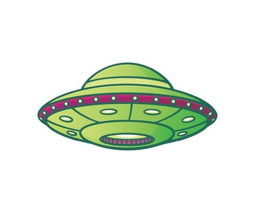UFO Alien Spaceship Ship sign banner sticker decal