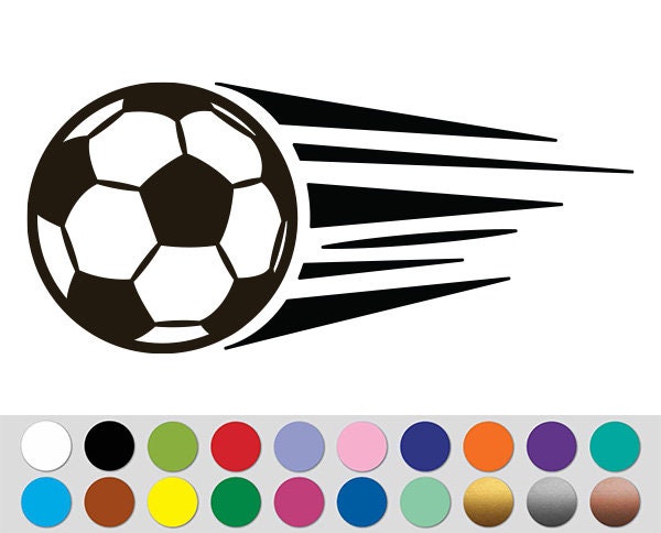 Soccer Ball Swoosh Sport sign bumper sticker decal
