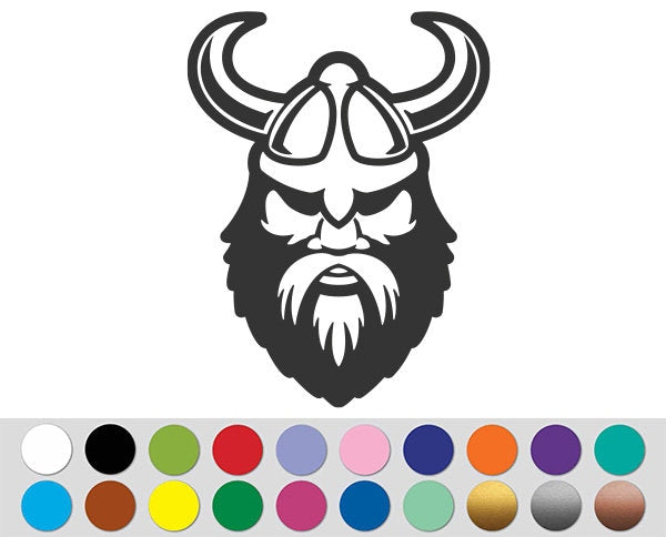 Viking Warrior Helmet Beard Knight sign bumper sticker decal