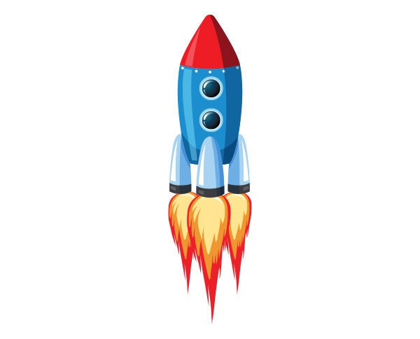 Rocket Spaceship Shuttle Ship Space Flame Cosmic bumper sign sticker decal