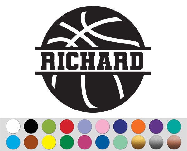 Basketball Ball Player Sport Name Custom Text Personalized sign bumper sticker decal