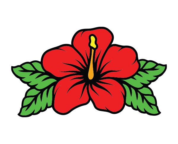 Hibiscus Flower Aloha Hawaii Island Beach Ocean Life Welcome sign bumper sticker decal