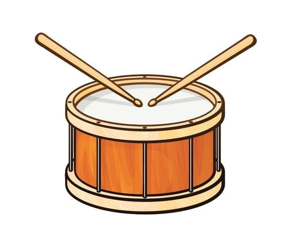 Drums Stick Instrument Band School Music sign banner sticker decal