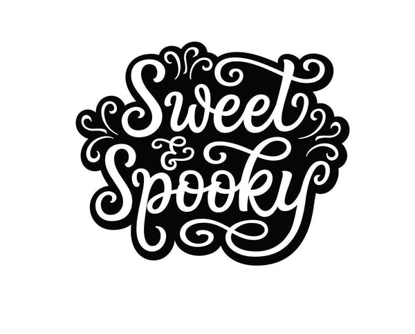 Sweet Spooky Halloween Door sign bumper sticker decal