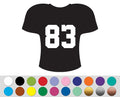 Football Jersey Shirt Tshirt Player Sport Names Custom Text Personalized sign bumper sticker decal