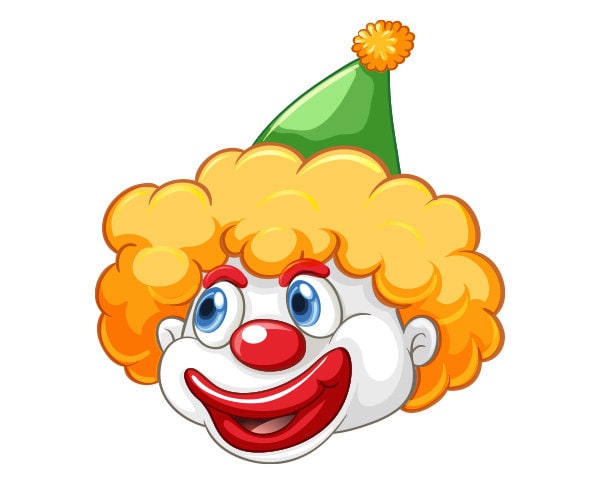 Clown Kid Boy Circus Wig Hat bumper sign sticker decal