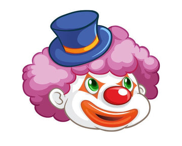 Clown Kid Boy Circus Wig Hat bumper sign sticker decal